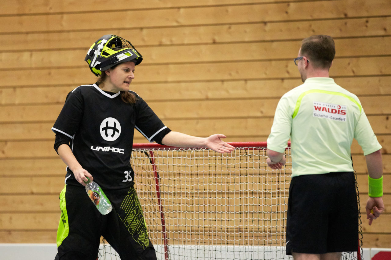 Damen 1. Liga Kleinfeld Playoff Final 1. Spiel Florball Albis - UHC OekingenResultat 8 : 10 am 6. April 2019 im Sportzentrum Schachen in Bonstetten Bild: Michael Peter