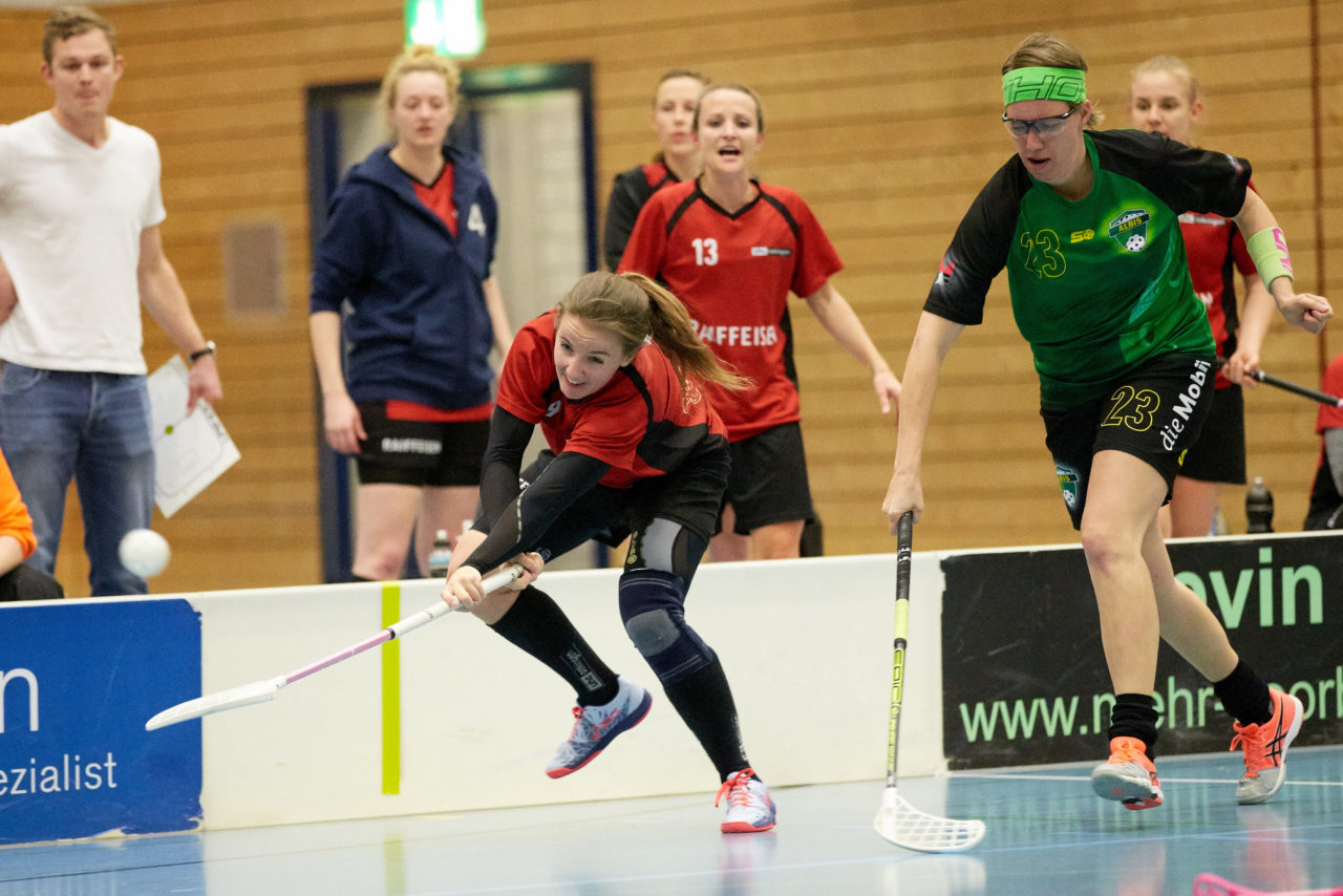 Damen 1. Liga Kleinfeld Playoff Final 1. Spiel Florball Albis - UHC OekingenResultat 8 : 10 am 6. April 2019 im Sportzentrum Schachen in Bonstetten Bild: Michael Peter