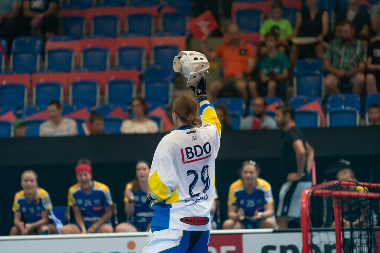 Saalsporthalle (Zürich), 31.08.2019, Unihockey Damen Supercup 2019, Kloten-Dietlikon Jets - piranha chur, Monika Schmid (Nr. 29, Kloten-Dietlikon Jets) in der Starting-Six

(Claudio Schwarz, unihockey-fotos.ch)