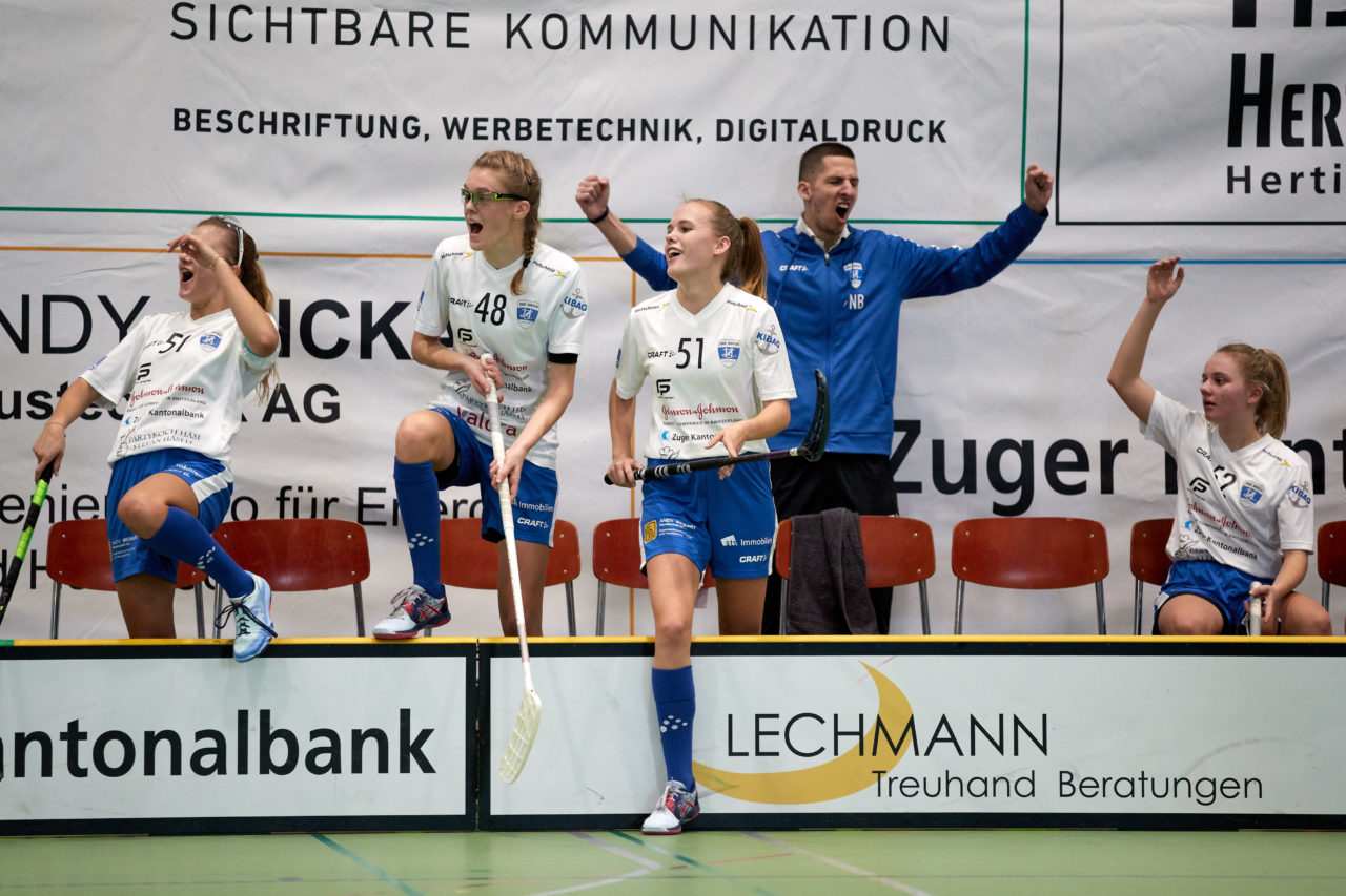 Zug United Juniorinnen U21A 
Zug United - Wizards Bern Burgdorf  
Resultat 2 : 7 am 28. September 2019 in der Sporthalle der Kantonsschule Zug 
Bild: Michael Peter