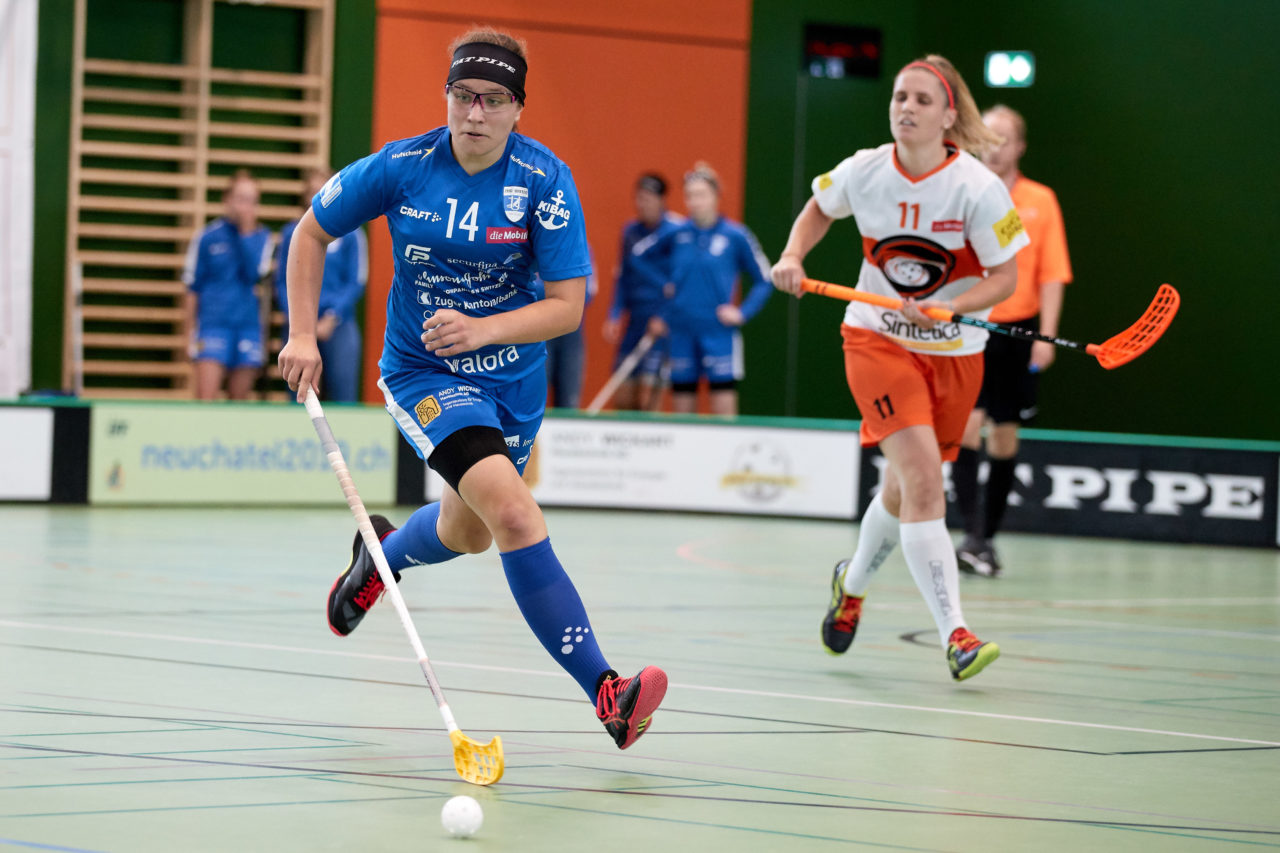 Zug United - Sportiva Unihockey Mendrisiotto Resultat 5 : 3 
am 5. Oktober 2019 in der Sporthalle der Kantonsschule in Zug 
Bild: Michael Peter