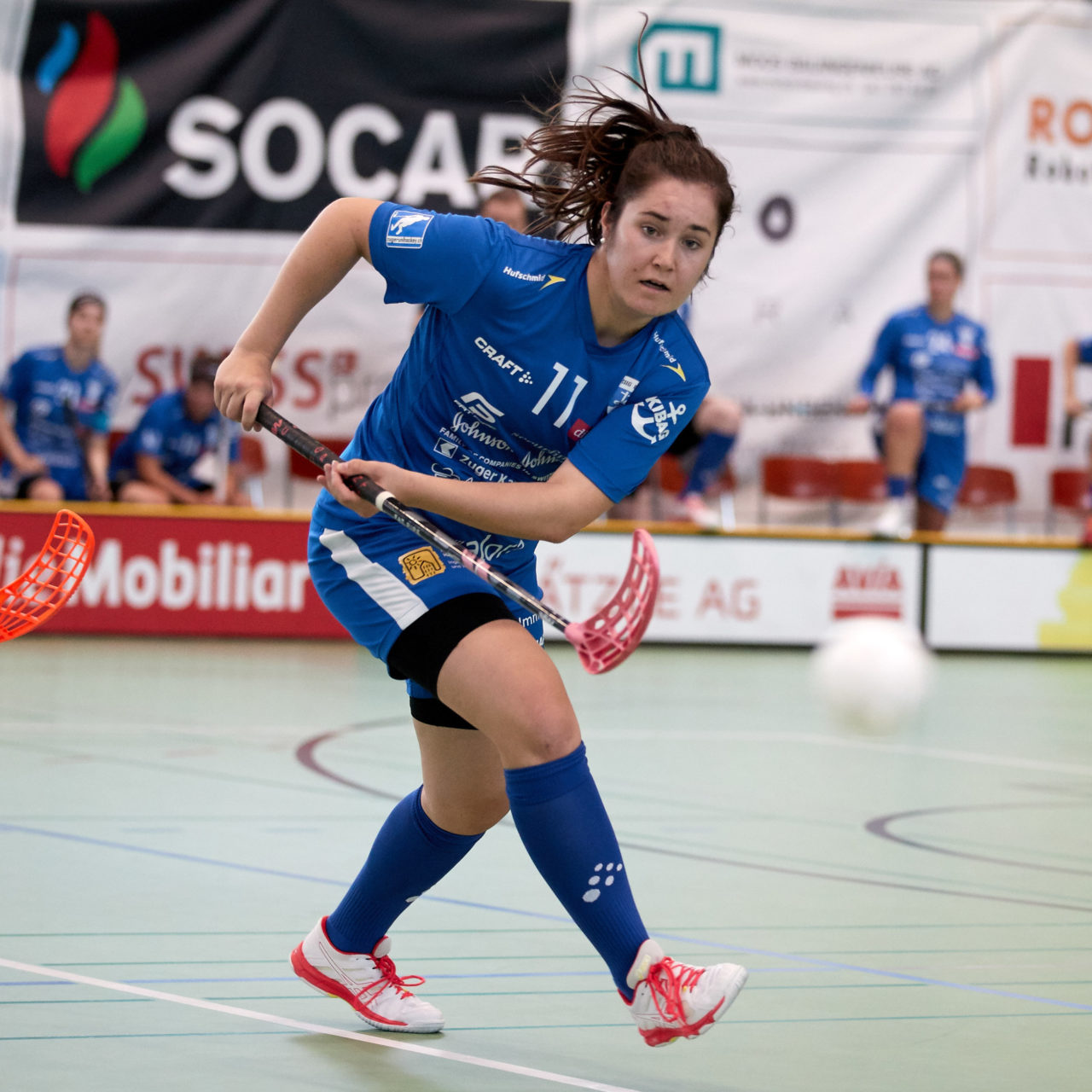 Zug United - Sportiva Unihockey Mendrisiotto Resultat 5 : 3 
am 5. Oktober 2019 in der Sporthalle der Kantonsschule in Zug 
Bild: Michael Peter