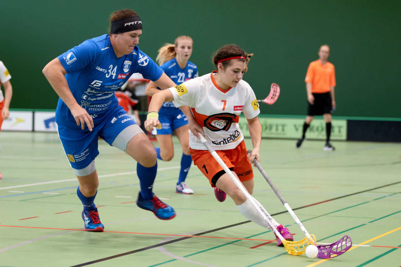 Zug United - Sportiva Unihockey Mendrisiotto Resultat 5 : 3 
am 5. Oktober 2019 in der Sporthalle der Kantonsschule in Zug 
Bild: Michael Peter