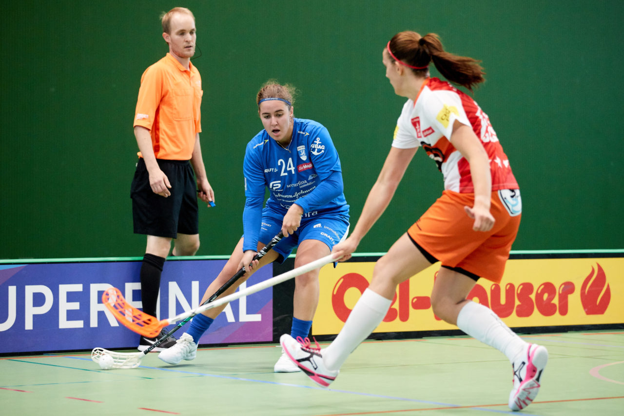 Zug United - Sportiva Unihockey Mendrisiotto Resultat 5 : 3 
am 5. Oktober 2019 in der Sporthalle der Kantonsschule in Zug 
Bild: Michael Peter