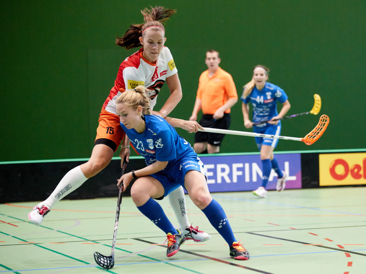 Zug United - Sportiva Unihockey Mendrisiotto Resultat 5 : 3 
am 5. Oktober 2019 in der Sporthalle der Kantonsschule in Zug 
Bild: Michael Peter
