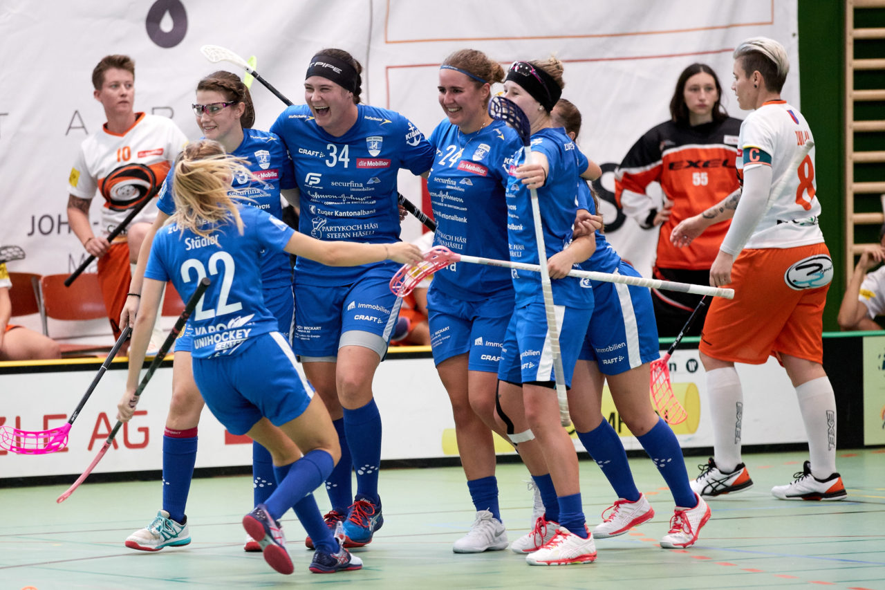 Zug United - Sportiva Unihockey Mendrisiotto Resultat 5 : 3 
am 5. Oktober 2019 in der Sporthalle der Kantonsschule in Zug 
Bild: Michael Peter
