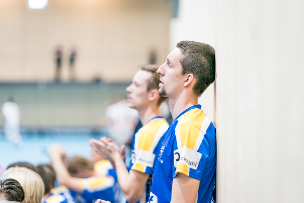 Sporthalle Stighag (Kloten), 12.10.2019, Unihockey Herren NLB 7. Runde, Kloten-Dietlikon Jets - RD March-Höfe Altendorf, Julian Klinkmann (Nr. 89, Kloten-Dietlikon Jets) vor dem Spiel

(Claudio Schwarz, unihockey-fotos.ch)