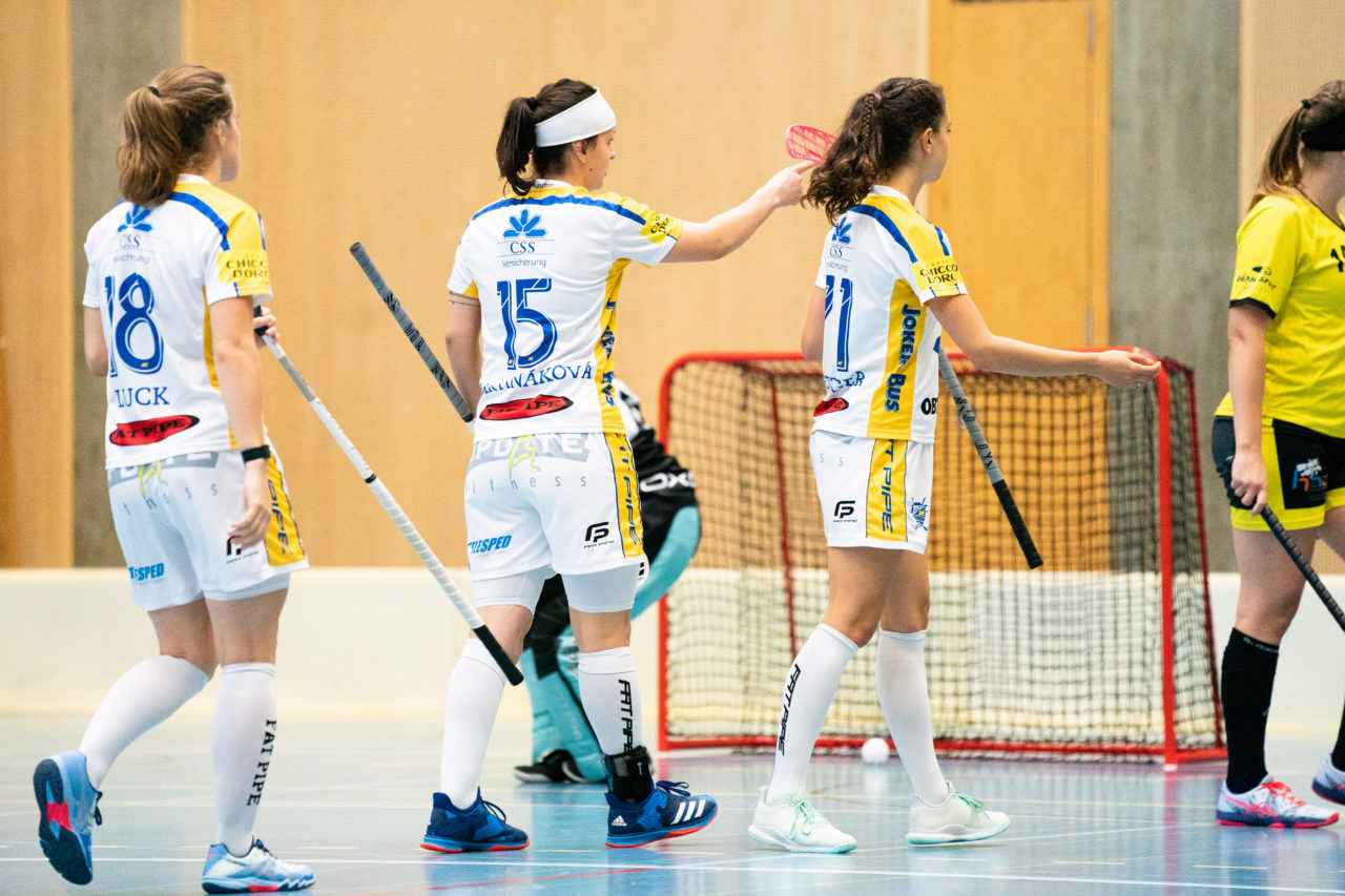 Sporthalle Wühre (Appenzell), 27.10.2019, Unihockey Damen Cup 1/8-Final, Unihockey Appenzell - Kloten-Dietlikon Jets, Torjubel Jets

(Claudio Schwarz, unihockey-fotos.ch)