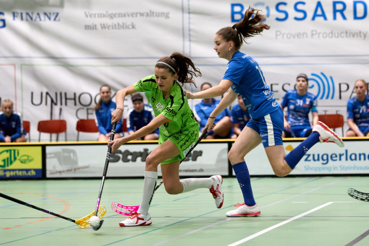 Zug United - UHV Skorpion Emmental Resultat 6 : 4 
am 3. November 2019 in der Sporthalle der Kantonsschule in Zug 
Bild: Michael Peter