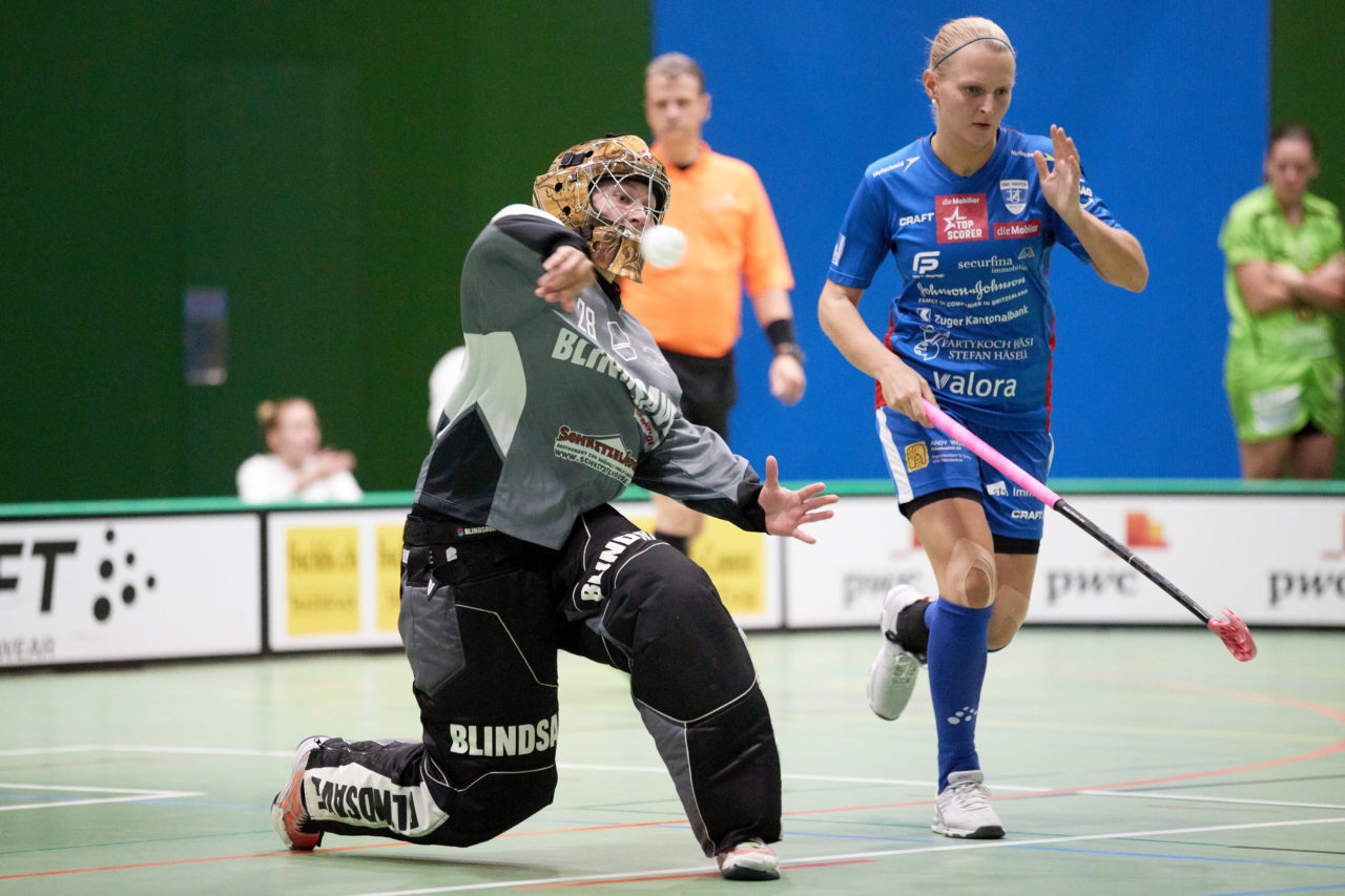 Zug United - UHV Skorpion Emmental Resultat 6 : 4 
am 3. November 2019 in der Sporthalle der Kantonsschule in Zug 
Bild: Michael Peter