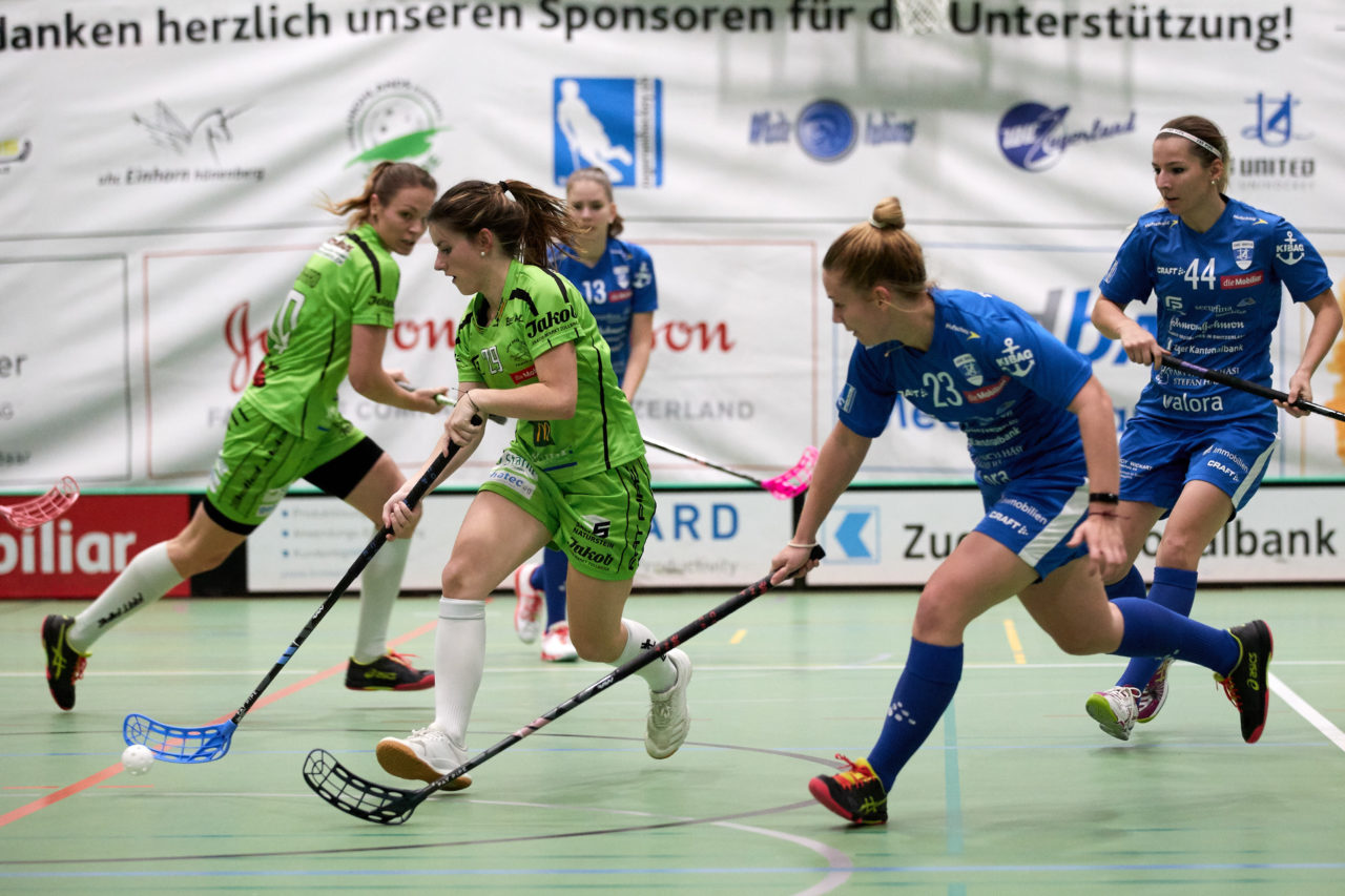 Zug United - UHV Skorpion Emmental Resultat 6 : 4 
am 3. November 2019 in der Sporthalle der Kantonsschule in Zug 
Bild: Michael Peter