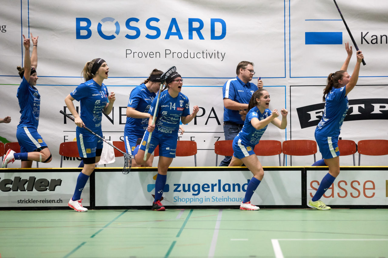 Zug United - UHV Skorpion Emmental Resultat 6 : 4 
am 3. November 2019 in der Sporthalle der Kantonsschule in Zug 
Bild: Michael Peter