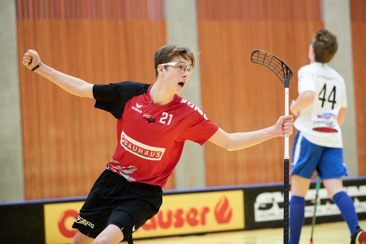 Junioren U18A
Zug United - UHC Alligator Malans 
Resultat 7 : 6 am 17. November 2019 in der Sporthalle Zug 
Bild: Michael Peter