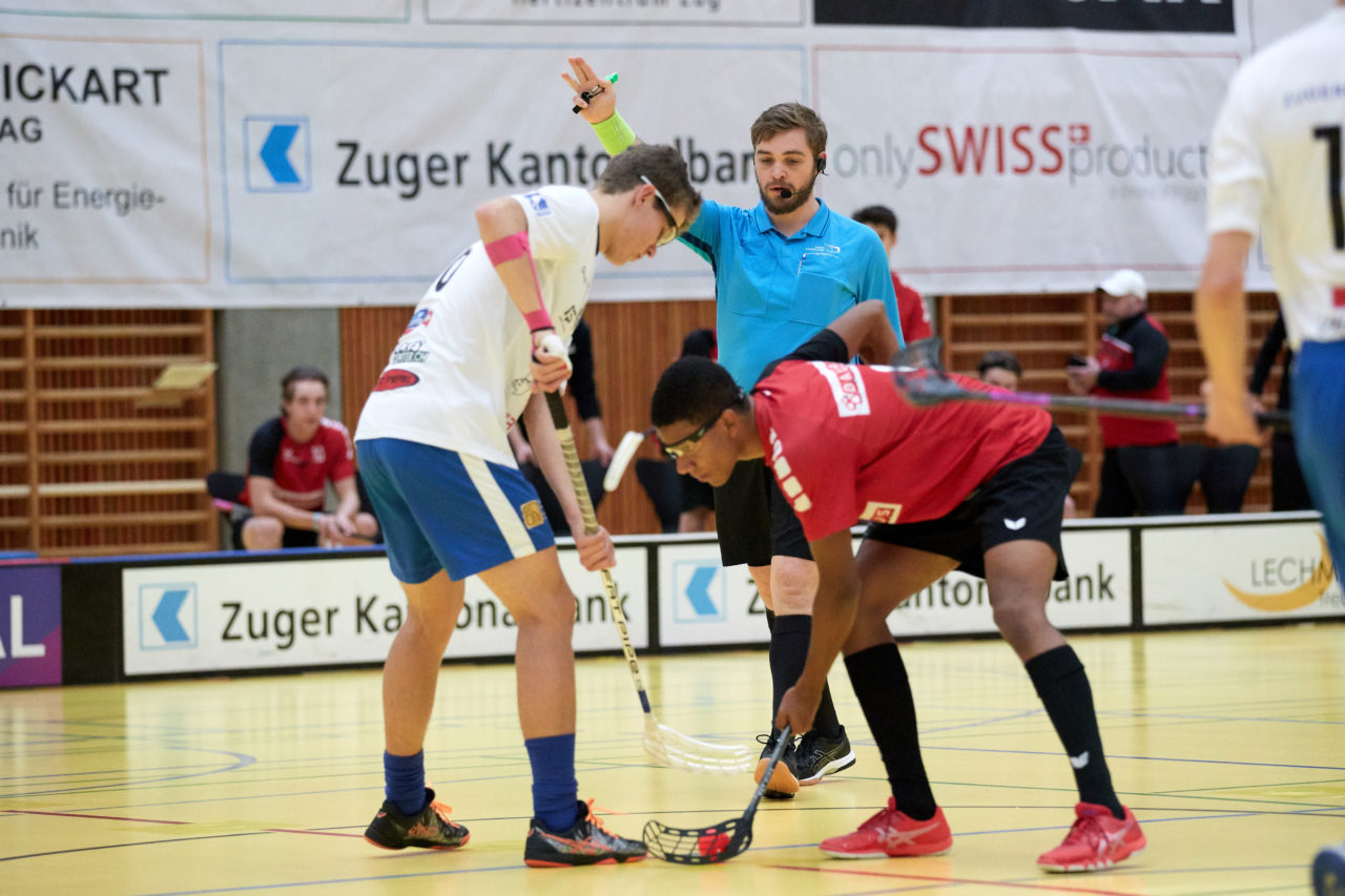 Junioren U18A
Zug United - UHC Alligator Malans 
Resultat 7 : 6 am 17. November 2019 in der Sporthalle Zug 
Bild: Michael Peter