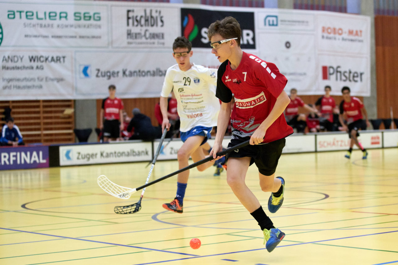 Junioren U18A
Zug United - UHC Alligator Malans 
Resultat 7 : 6 am 17. November 2019 in der Sporthalle Zug 
Bild: Michael Peter