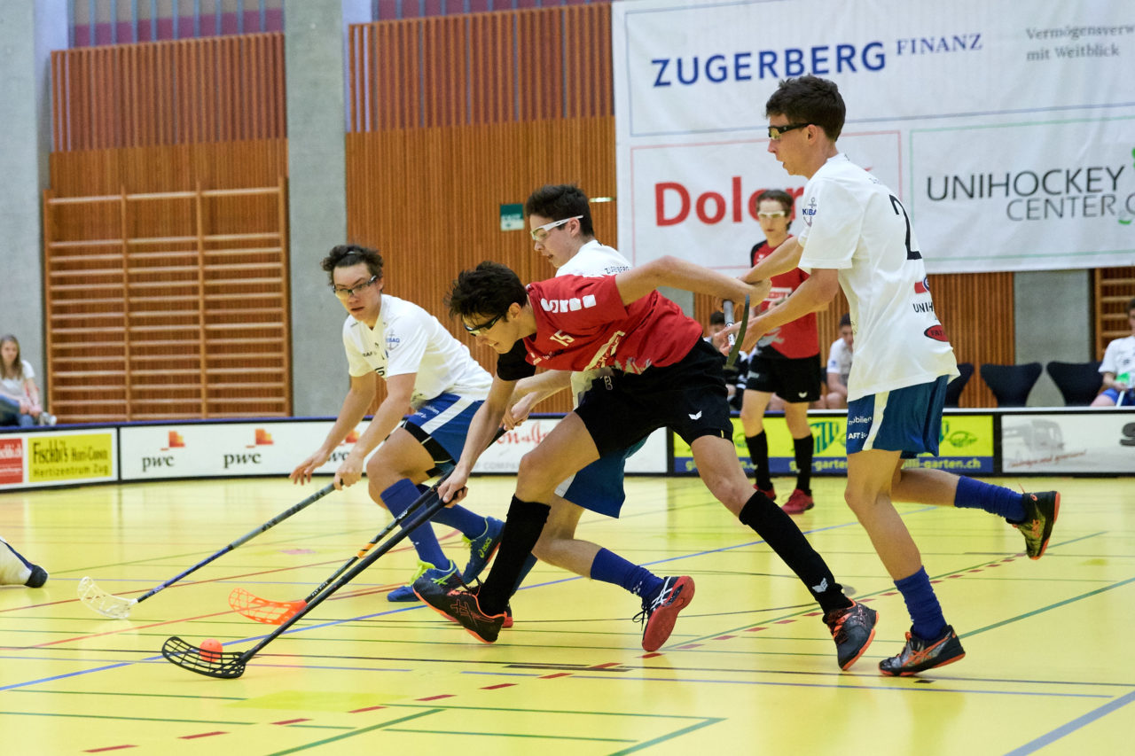 Junioren U18A
Zug United - UHC Alligator Malans 
Resultat 7 : 6 am 17. November 2019 in der Sporthalle Zug 
Bild: Michael Peter