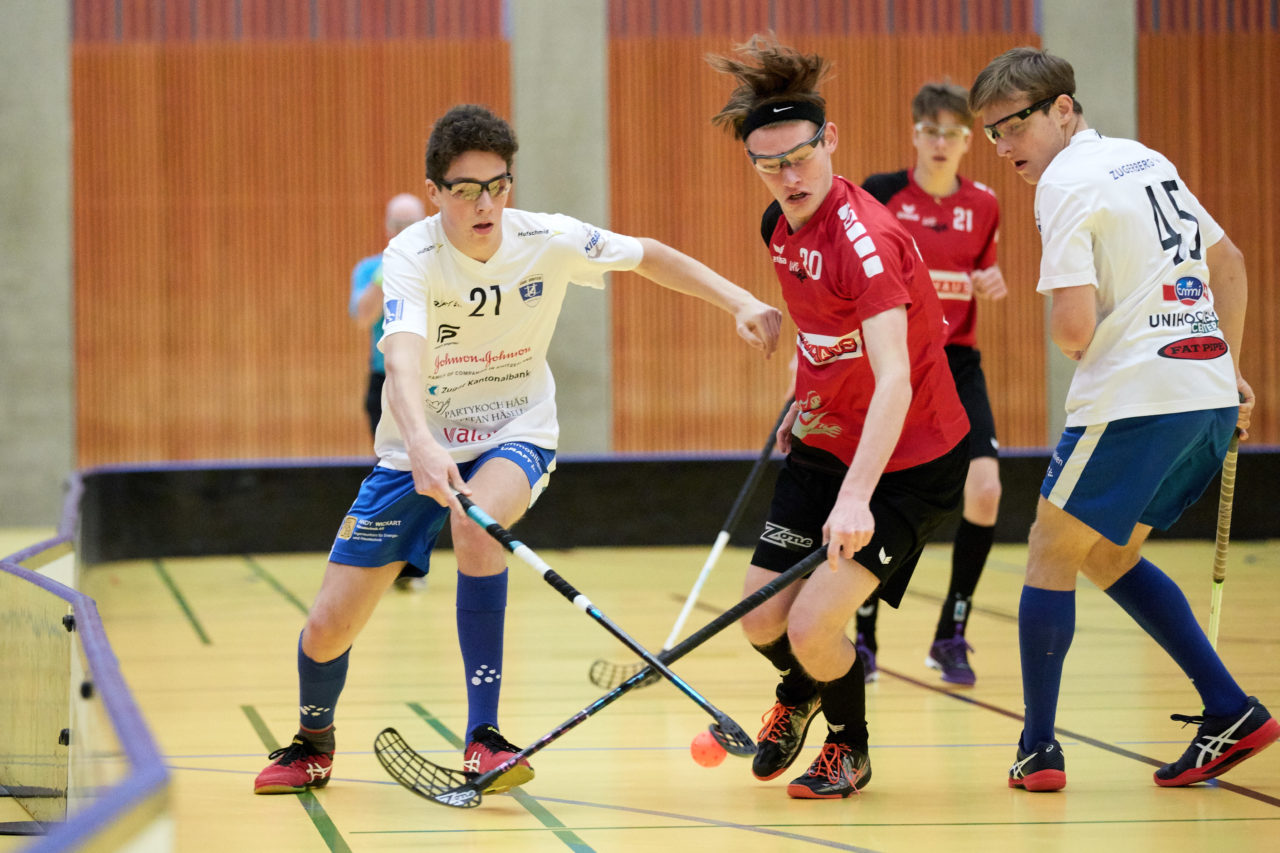 Junioren U18A
Zug United - UHC Alligator Malans 
Resultat 7 : 6 am 17. November 2019 in der Sporthalle Zug 
Bild: Michael Peter