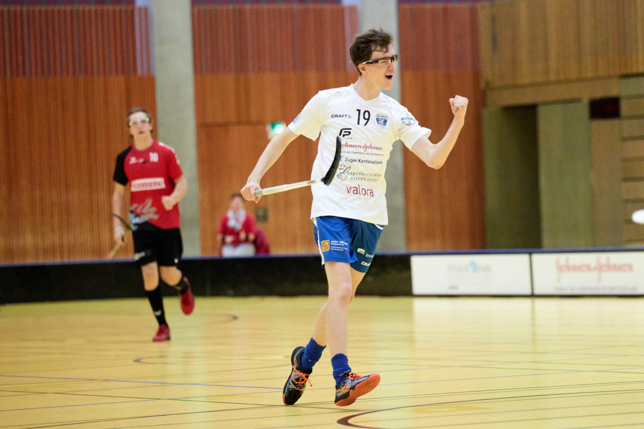 Junioren U18A
Zug United - UHC Alligator Malans 
Resultat 7 : 6 am 17. November 2019 in der Sporthalle Zug 
Bild: Michael Peter