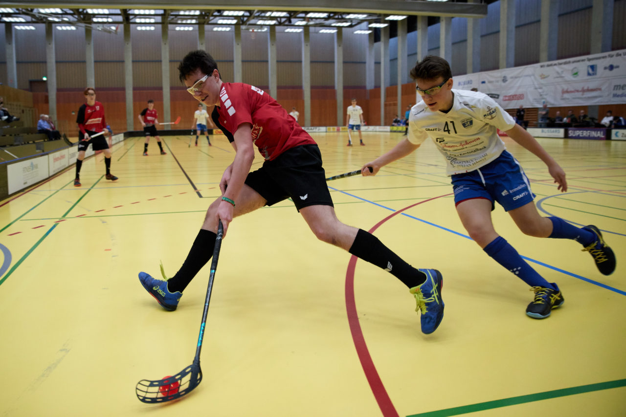 Junioren U18A
Zug United - UHC Alligator Malans 
Resultat 7 : 6 am 17. November 2019 in der Sporthalle Zug 
Bild: Michael Peter