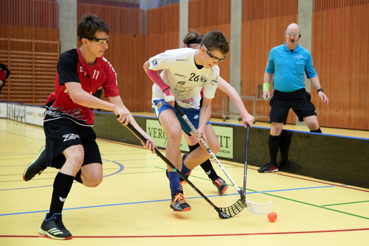 Junioren U18A
Zug United - UHC Alligator Malans 
Resultat 7 : 6 am 17. November 2019 in der Sporthalle Zug 
Bild: Michael Peter