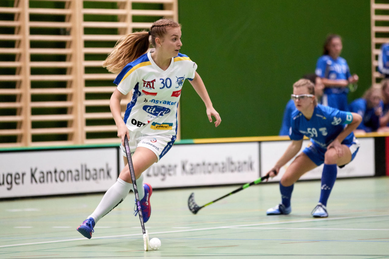 Zug United Juniorinnen U21A 
Zug United - Kloten-Dietlikon Jets 
Resultat 0 : 1 nach Verlängerung  am 10. November 2019 in der Sporthalle der Kantonsschule Zug 
Bild: Michael Peter