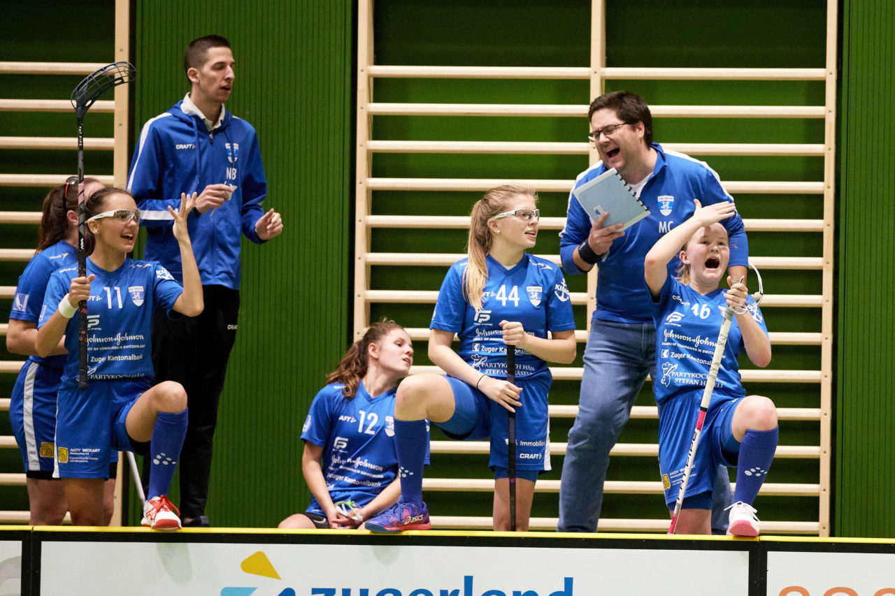 Zug United Juniorinnen U21A 
Zug United - Kloten-Dietlikon Jets 
Resultat 0 : 1 nach Verlängerung  am 10. November 2019 in der Sporthalle der Kantonsschule Zug 
Bild: Michael Peter