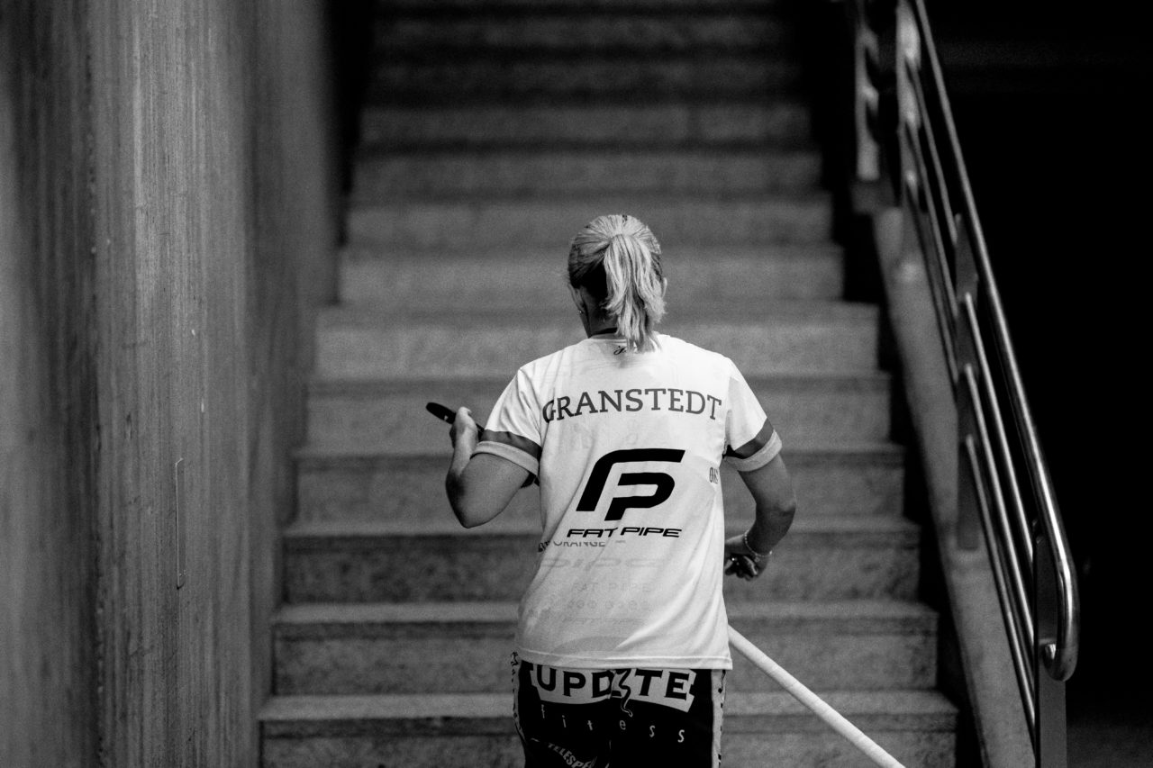 Gewerbliche Berufsschule Chur (Chur), 03.11.2019, Unihockey Damen NLA 7. Runde, piranha chur - Kloten-Dietlikon Jets, Alice Granstedt (Nr. 21, Kloten-Dietlikon Jets) vor dem Spiel

(Claudio Schwarz, unihockey-fotos.ch)