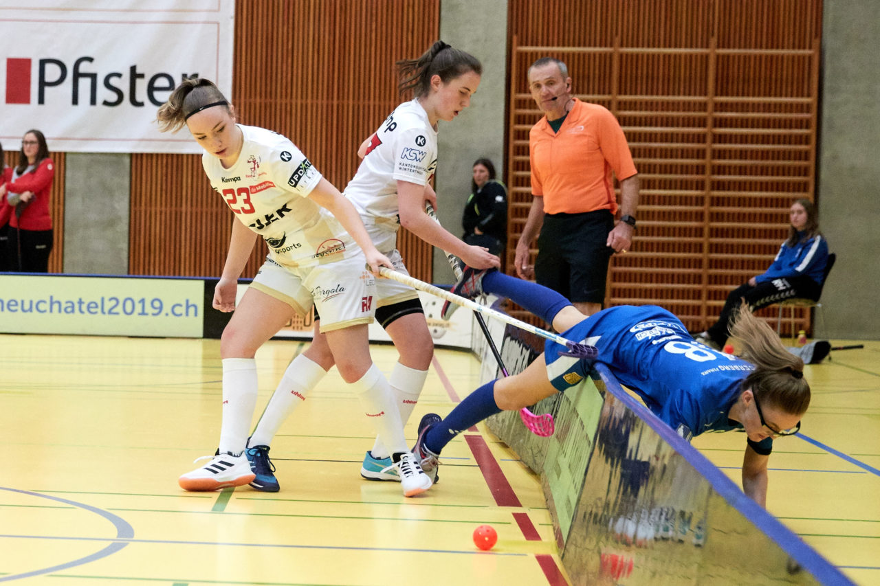 Zug United Juniorinnen U21A 
Zug United - Red Ants Rychenberg Winterthur  
Resultat 3 : 2 nach Verlängerung  am 21. Dezember 2019 in der Sporthalle Zug 
Bild: Michael Peter