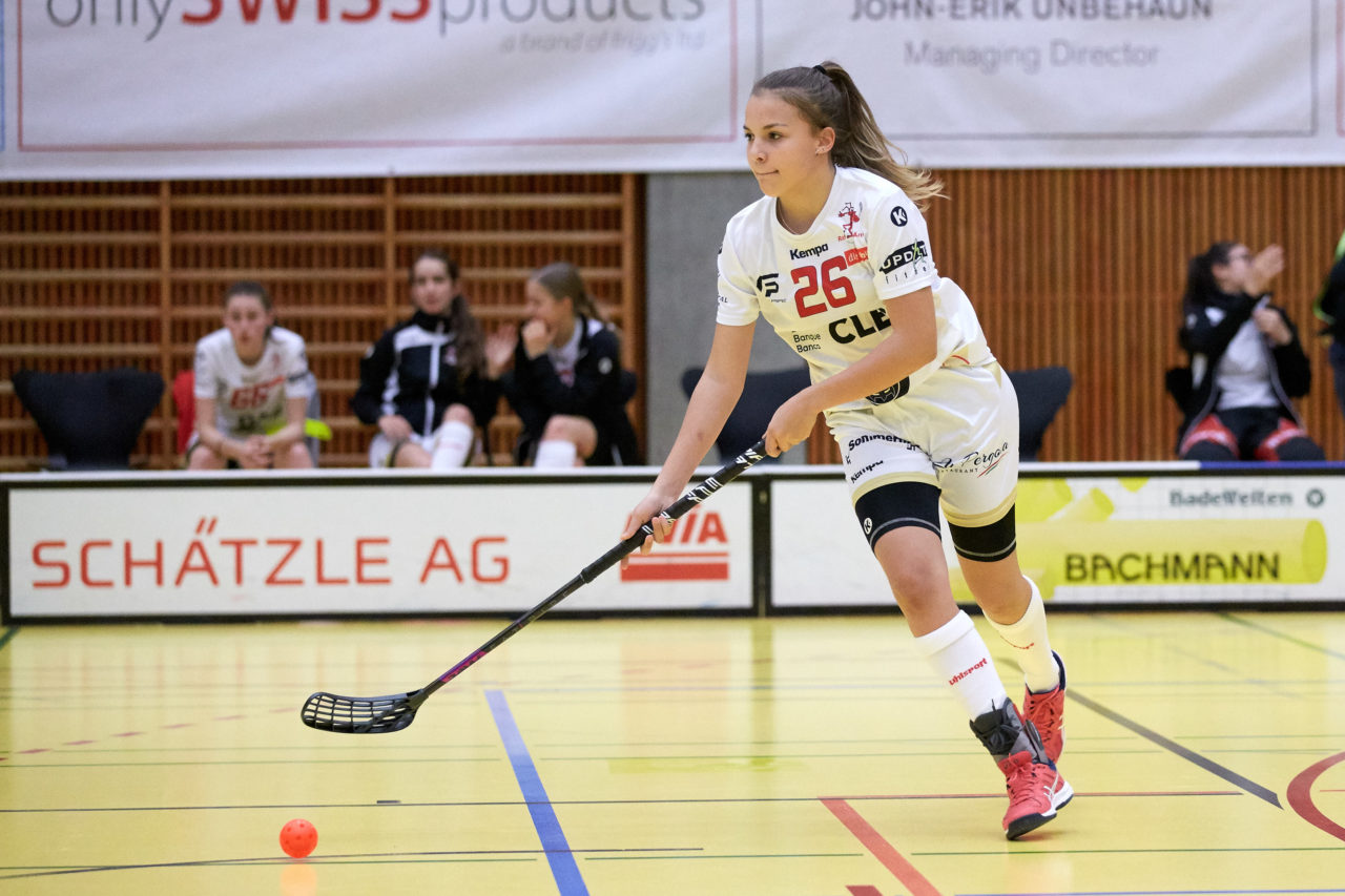 Zug United Juniorinnen U21A 
Zug United - Red Ants Rychenberg Winterthur  
Resultat 3 : 2 nach Verlängerung  am 21. Dezember 2019 in der Sporthalle Zug 
Bild: Michael Peter