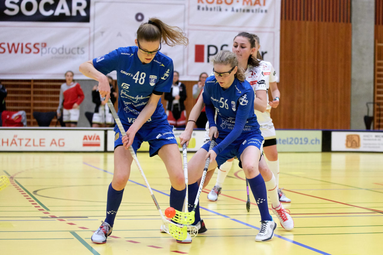 Zug United Juniorinnen U21A 
Zug United - Red Ants Rychenberg Winterthur  
Resultat 3 : 2 nach Verlängerung  am 21. Dezember 2019 in der Sporthalle Zug 
Bild: Michael Peter