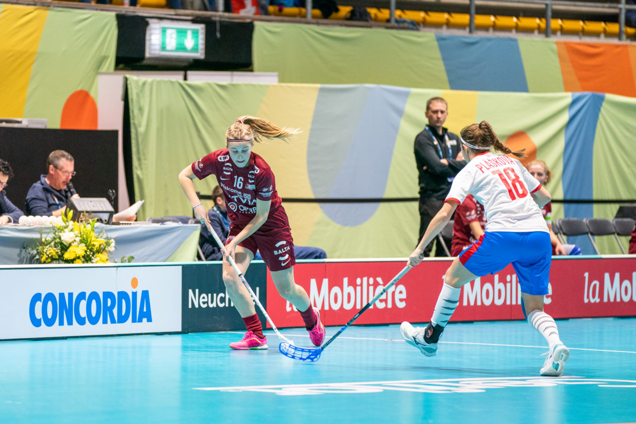 WFC 2019, Switzerland: 08.12.2019, Neuchâtel, Patinoire du Littoral, Julija Rozite (#16, Latvia)

Event page: neuchatel2019.ch
Credit: Claudio Schwarz, unihockey-fotos.ch