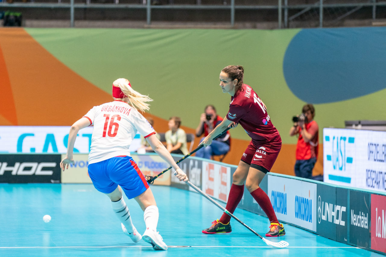 WFC 2019, Switzerland: 08.12.2019, Neuchâtel, Patinoire du Littoral, Liga Vancane (#15, Latvia)

Event page: neuchatel2019.ch
Credit: Claudio Schwarz, unihockey-fotos.ch