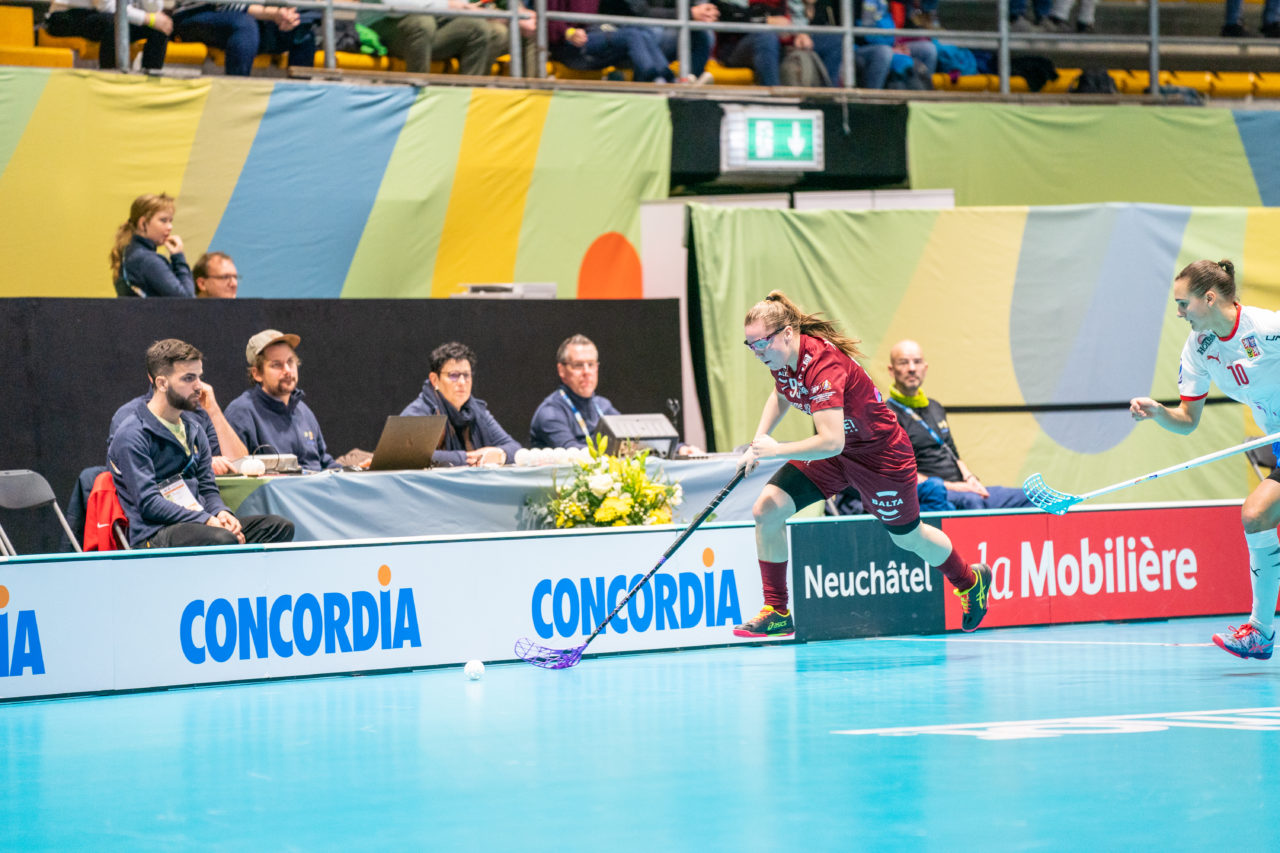 WFC 2019, Switzerland: 08.12.2019, Neuchâtel, Patinoire du Littoral, Anna Ankudinova (#95, Latvia)

Event page: neuchatel2019.ch
Credit: Claudio Schwarz, unihockey-fotos.ch