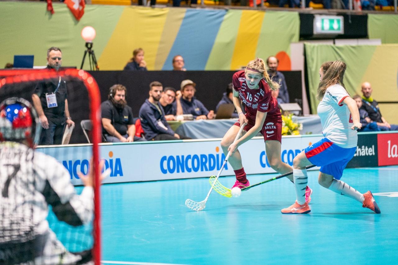 WFC 2019, Switzerland: 08.12.2019, Neuchâtel, Patinoire du Littoral, Julija Rozite (#16, Latvia)

Event page: neuchatel2019.ch
Credit: Claudio Schwarz, unihockey-fotos.ch