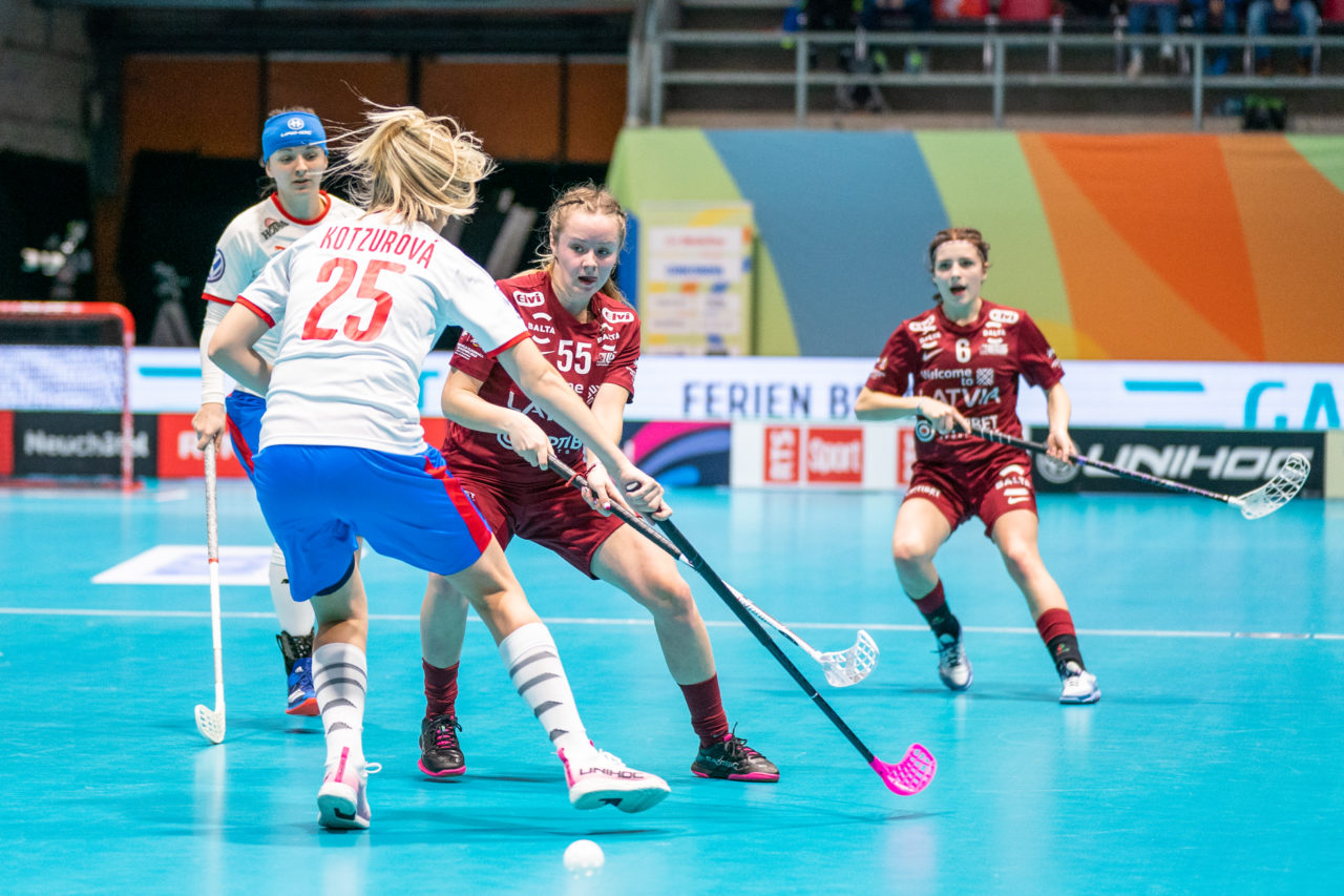 WFC 2019, Switzerland: 08.12.2019, Neuchâtel, Patinoire du Littoral, Laura Gaugere (#55, Latvia)

Event page: neuchatel2019.ch
Credit: Claudio Schwarz, unihockey-fotos.ch