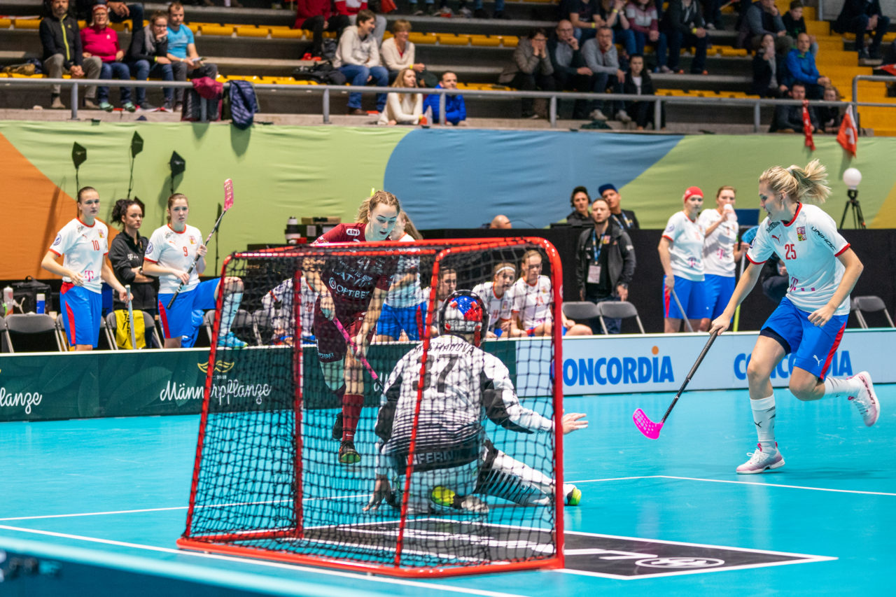 WFC 2019, Switzerland: 08.12.2019, Neuchâtel, Patinoire du Littoral, Simona Grapena  (#41, Latvia)

Event page: neuchatel2019.ch
Credit: Claudio Schwarz, unihockey-fotos.ch