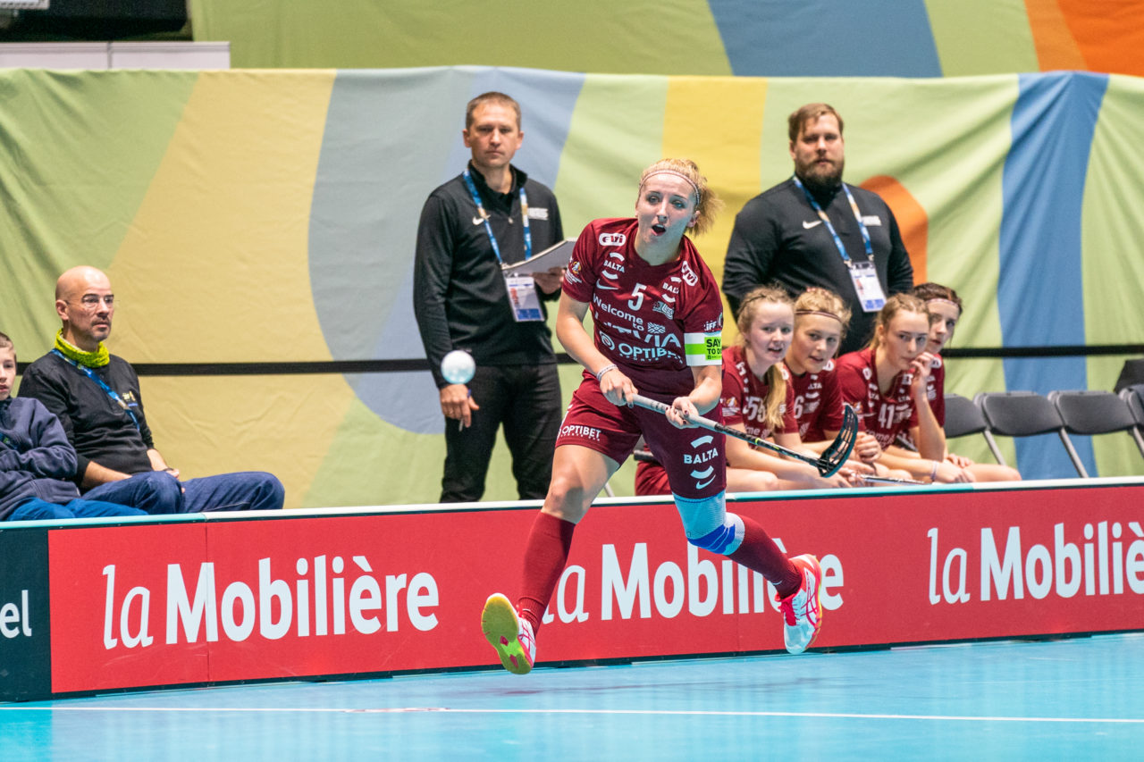 WFC 2019, Switzerland: 08.12.2019, Neuchâtel, Patinoire du Littoral, Eliza Elizabete Berzina  (#5, Latvia)

Event page: neuchatel2019.ch
Credit: Claudio Schwarz, unihockey-fotos.ch