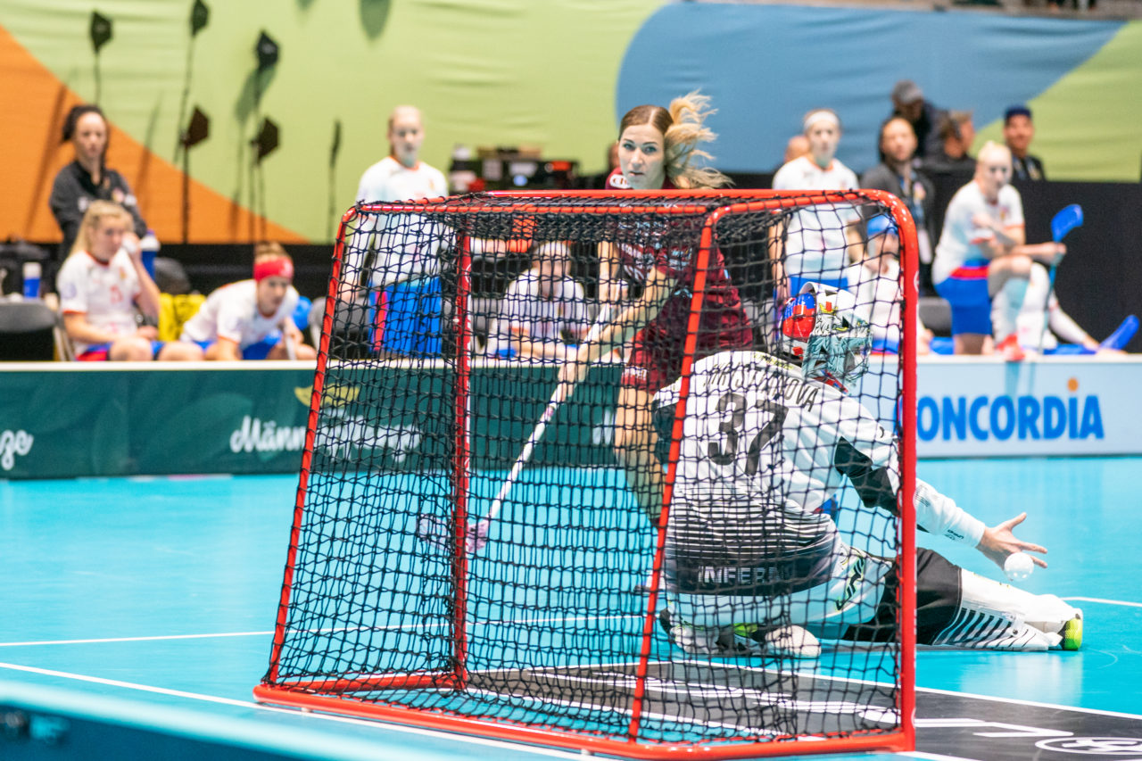 WFC 2019, Switzerland: 08.12.2019, Neuchâtel, Patinoire du Littoral, Simona Grapena  (#41, Latvia)

Event page: neuchatel2019.ch
Credit: Claudio Schwarz, unihockey-fotos.ch