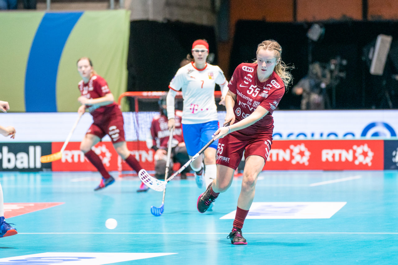 WFC 2019, Switzerland: 08.12.2019, Neuchâtel, Patinoire du Littoral, Laura Gaugere (#55, Latvia)

Event page: neuchatel2019.ch
Credit: Claudio Schwarz, unihockey-fotos.ch