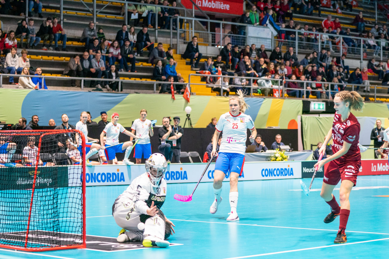 WFC 2019, Switzerland: 08.12.2019, Neuchâtel, Patinoire du Littoral, Simona Grapena  (#41, Latvia)

Event page: neuchatel2019.ch
Credit: Claudio Schwarz, unihockey-fotos.ch