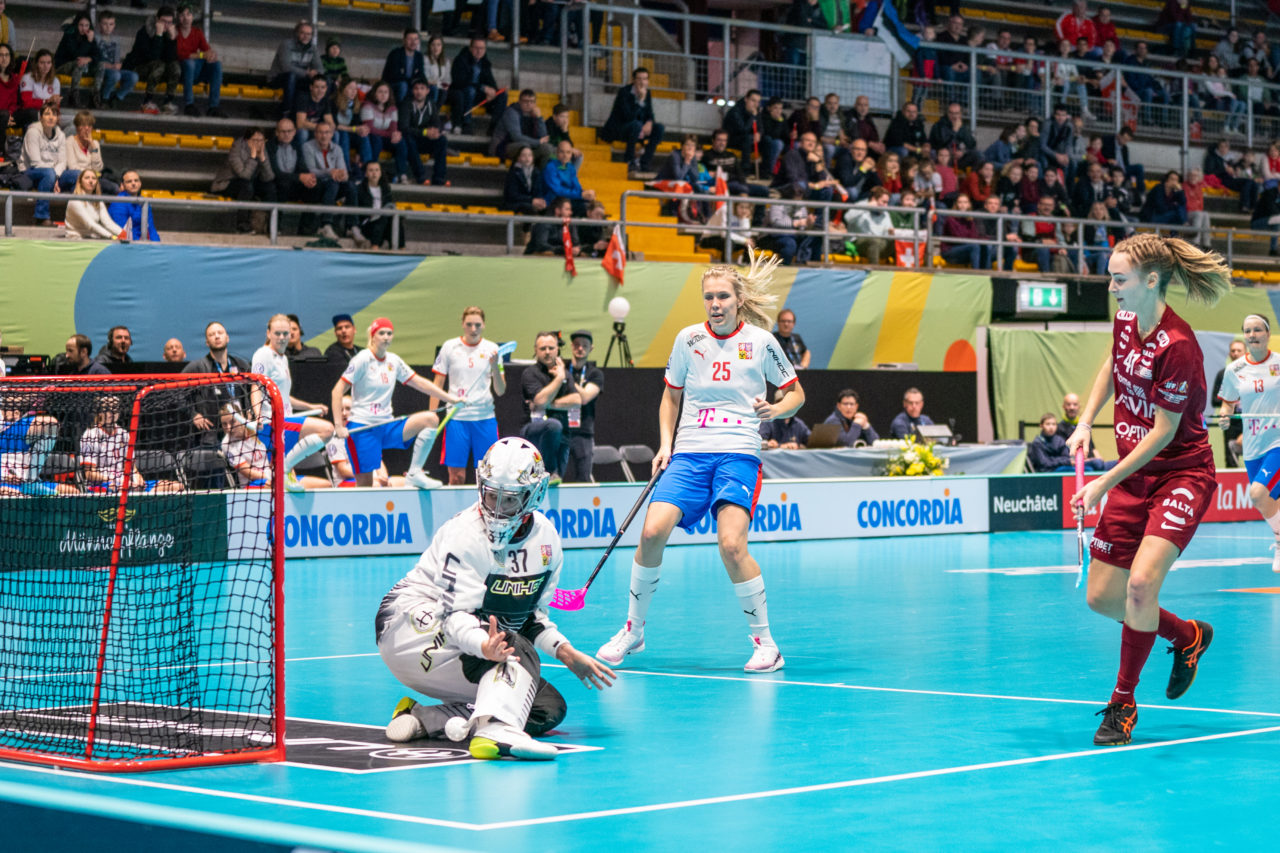 WFC 2019, Switzerland: 08.12.2019, Neuchâtel, Patinoire du Littoral, Simona Grapena  (#41, Latvia)

Event page: neuchatel2019.ch
Credit: Claudio Schwarz, unihockey-fotos.ch
