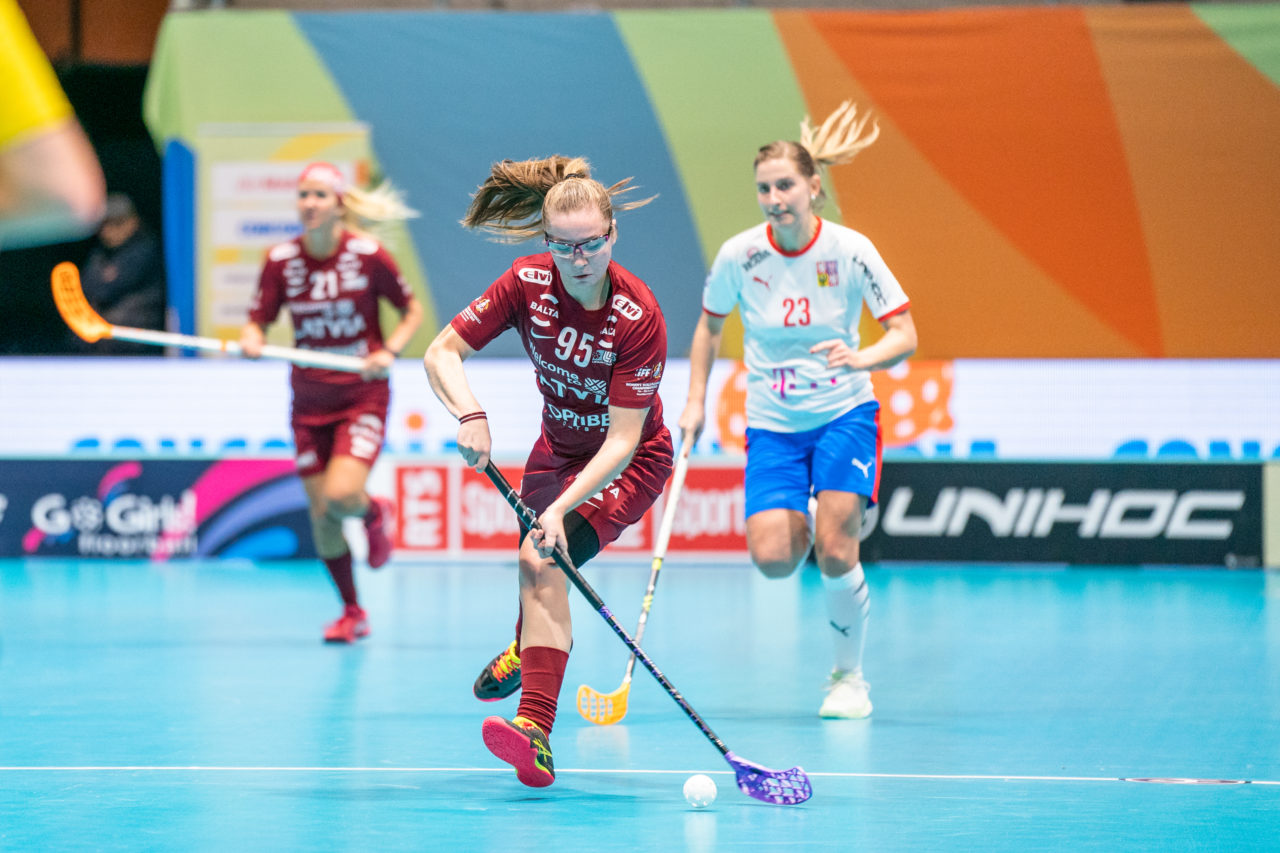 WFC 2019, Switzerland: 08.12.2019, Neuchâtel, Patinoire du Littoral, Anna Ankudinova (#95, Latvia)

Event page: neuchatel2019.ch
Credit: Claudio Schwarz, unihockey-fotos.ch