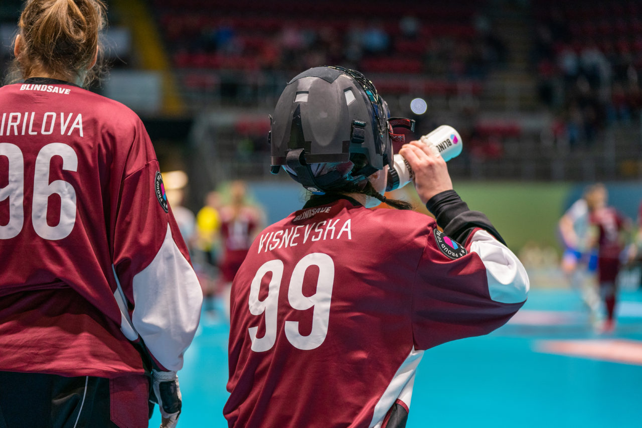 WFC 2019, Switzerland: 08.12.2019, Neuchâtel, Patinoire du Littoral, Lauma Visnevska  (#99, Latvia)

Event page: neuchatel2019.ch
Credit: Claudio Schwarz, unihockey-fotos.ch