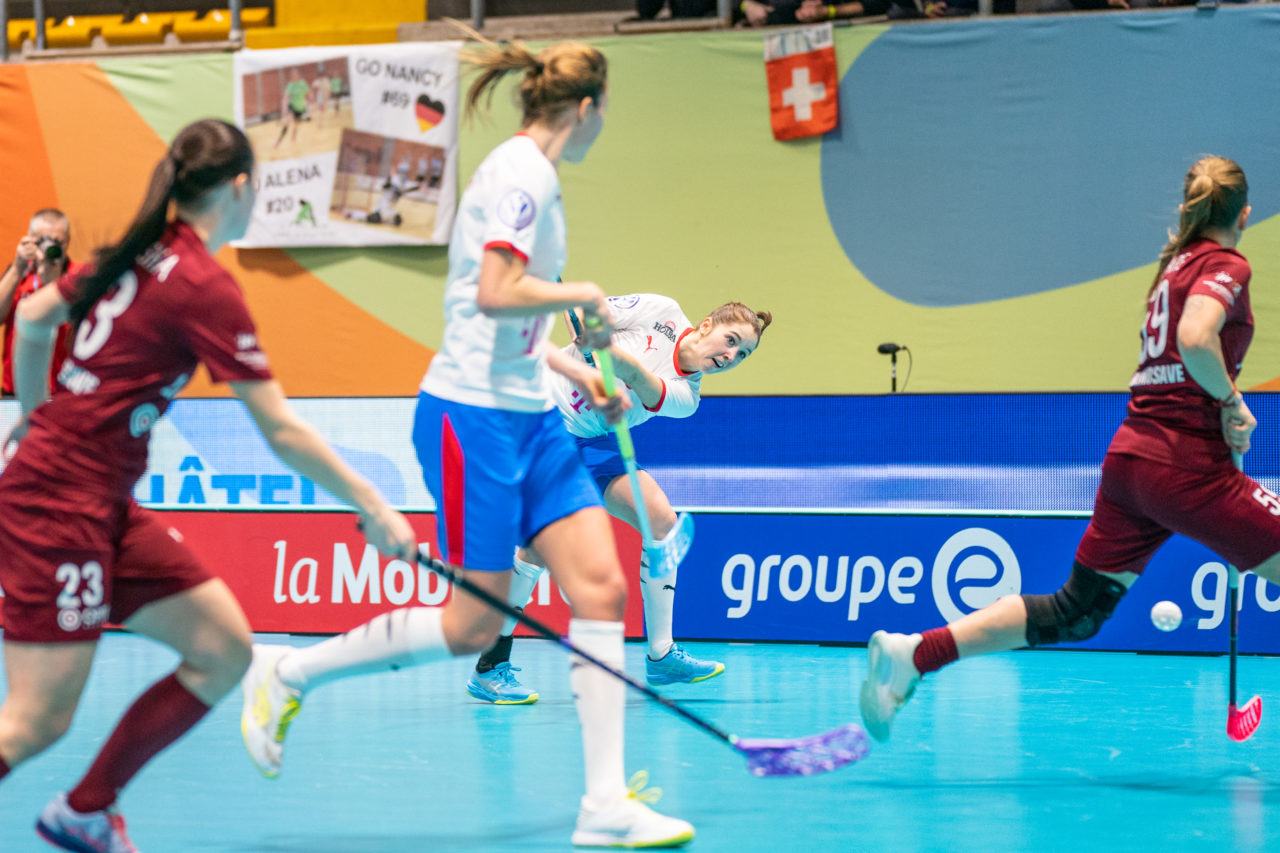 WFC 2019, Switzerland: 08.12.2019, Neuchâtel, Patinoire du Littoral, Nela Jiráková (#9, Czech Republic)

Event page: neuchatel2019.ch
Credit: Claudio Schwarz, unihockey-fotos.ch