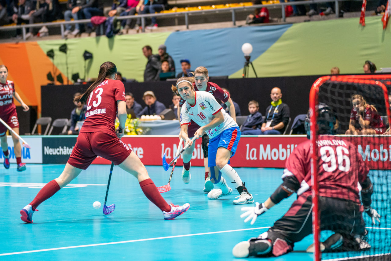 WFC 2019, Switzerland: 08.12.2019, Neuchâtel, Patinoire du Littoral, Magdaléna Plášková (#18, Czech Republic)

Event page: neuchatel2019.ch
Credit: Claudio Schwarz, unihockey-fotos.ch