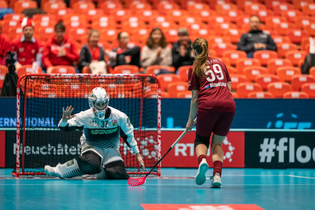 WFC 2019, Switzerland: 08.12.2019, Neuchâtel, Patinoire du Littoral, Evelina Garbare (#59, Latvia)

Event page: neuchatel2019.ch
Credit: Claudio Schwarz, unihockey-fotos.ch