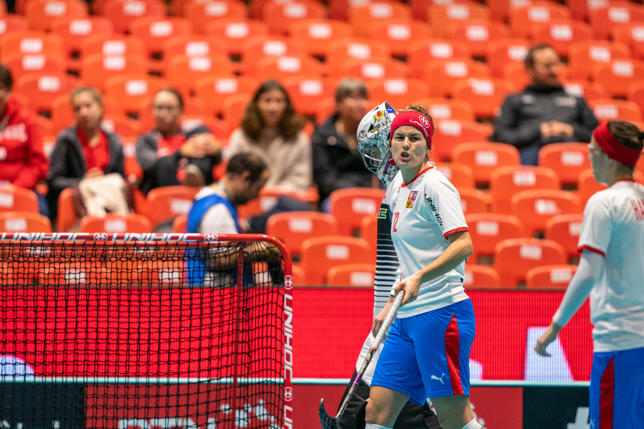 WFC 2019, Switzerland: 08.12.2019, Neuchâtel, Patinoire du Littoral, Hana Koníčková (#12, Czech Republic)

Event page: neuchatel2019.ch
Credit: Claudio Schwarz, unihockey-fotos.ch