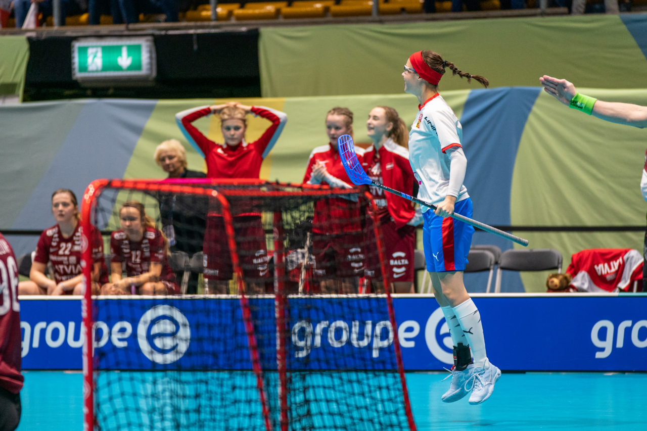 WFC 2019, Switzerland: 08.12.2019, Neuchâtel, Patinoire du Littoral, Tereza Hanzlíková (#7, Czech Republic)

Event page: neuchatel2019.ch
Credit: Claudio Schwarz, unihockey-fotos.ch