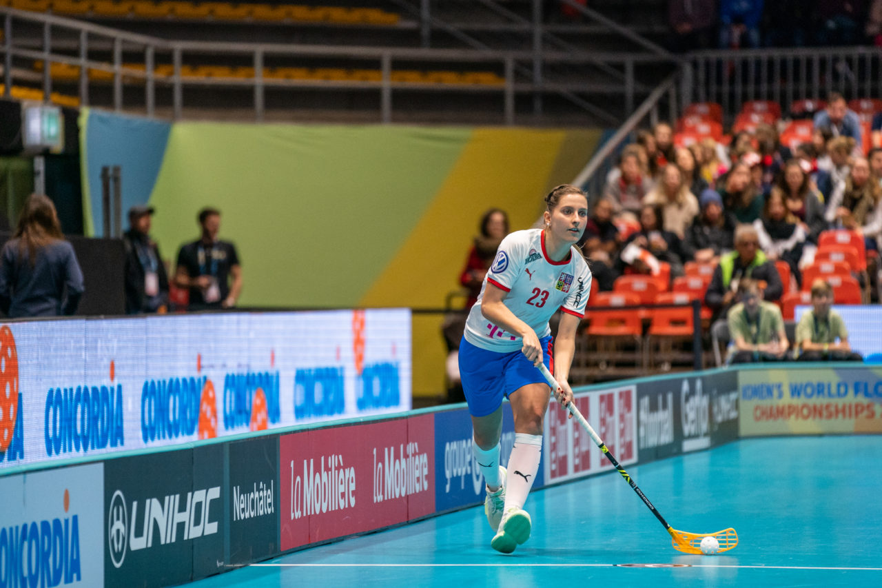 WFC 2019, Switzerland: 08.12.2019, Neuchâtel, Patinoire du Littoral, Adéla Bočanová (#23, Czech Republic)

Event page: neuchatel2019.ch
Credit: Claudio Schwarz, unihockey-fotos.ch