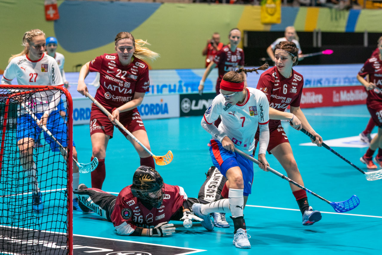 WFC 2019, Switzerland: 08.12.2019, Neuchâtel, Patinoire du Littoral, Lauma Visnevska  (#99, Latvia)

Event page: neuchatel2019.ch
Credit: Claudio Schwarz, unihockey-fotos.ch